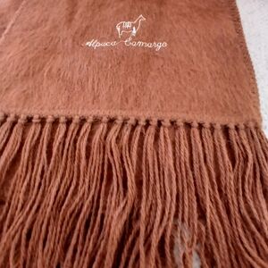 Alpaca Camargo Brown Scarf Made In Peru Rich Brown